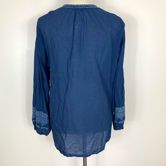 NWT Johnny Was Chelsee Blouse Embroidered Blue - Picture 5 of 8